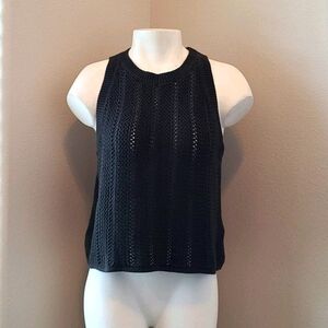 Banana Republic Dark Green Crochet Sleeveless Top